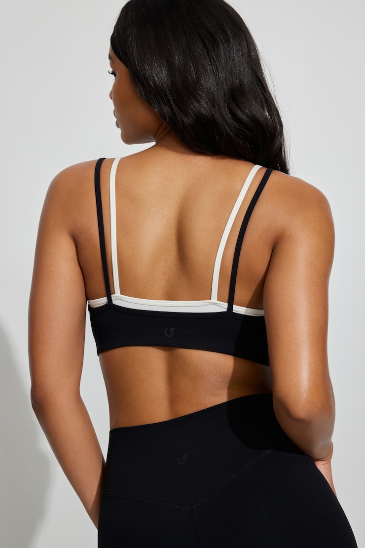 Active Double Layer Bra Black - Image 3
