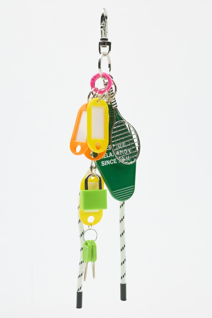 Sporty Cord & Racquet Bag Charms Black - Image 2