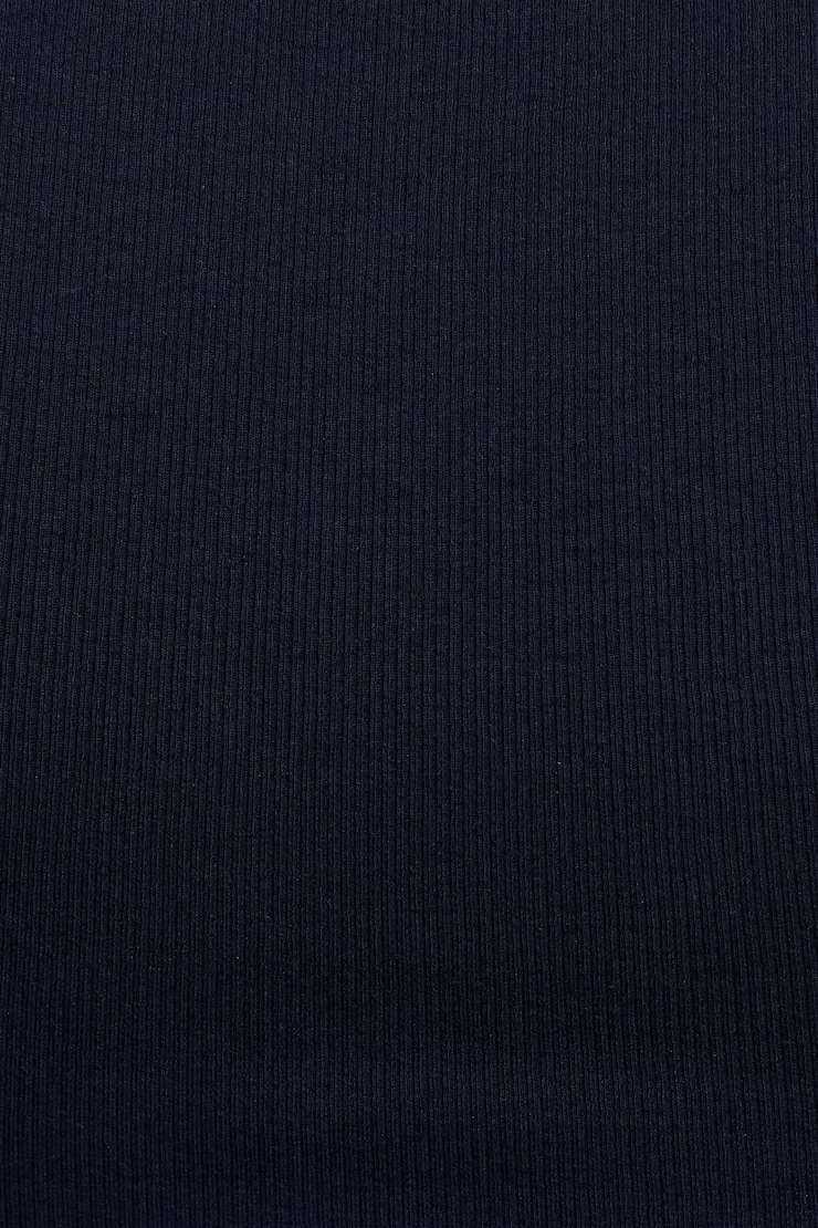 Scoop Neck Ribbed Tank Top Navy - Image 5