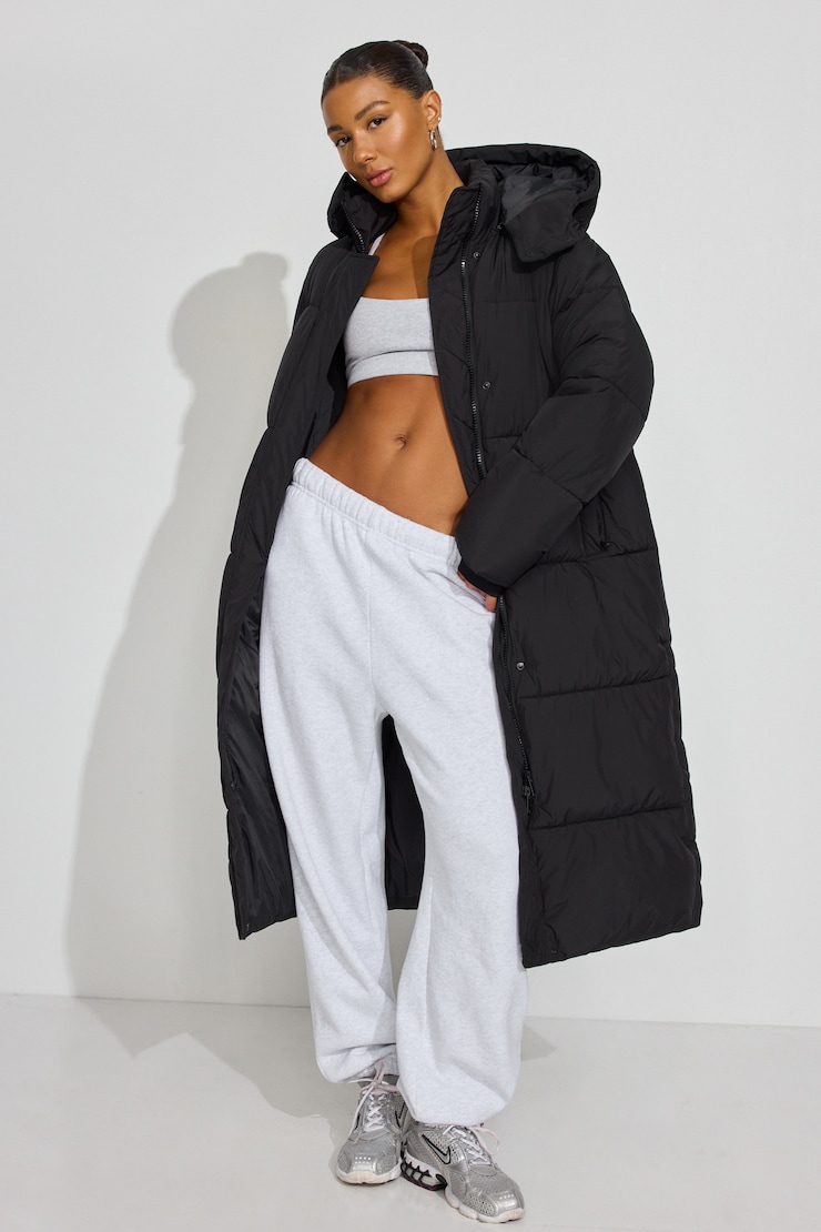 Maxi Puff Coat Black - Image 2