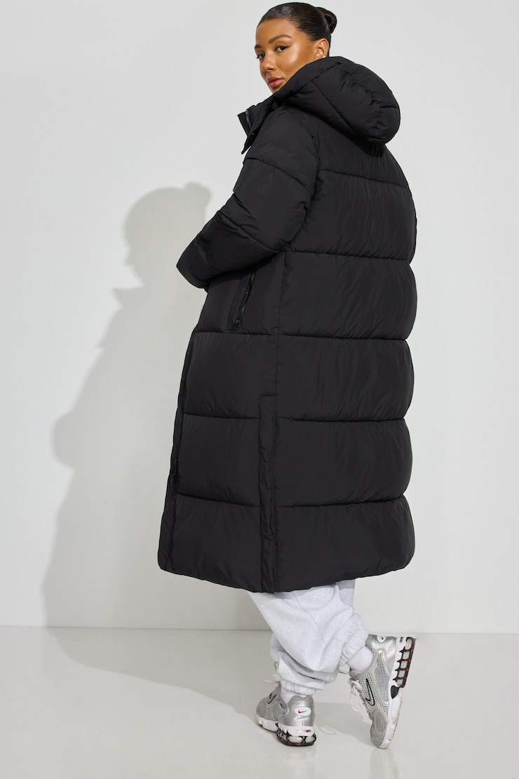 Maxi Puff Coat Black - Image 4