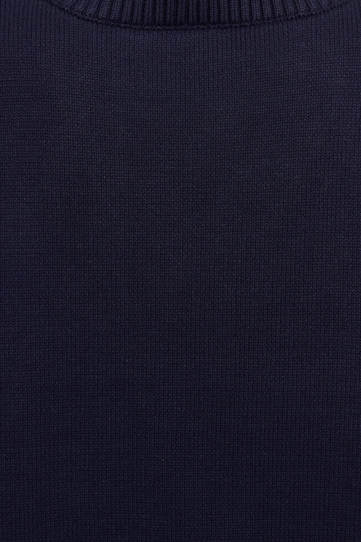 V-Neck Oversized Sweater Navy - Image 4
