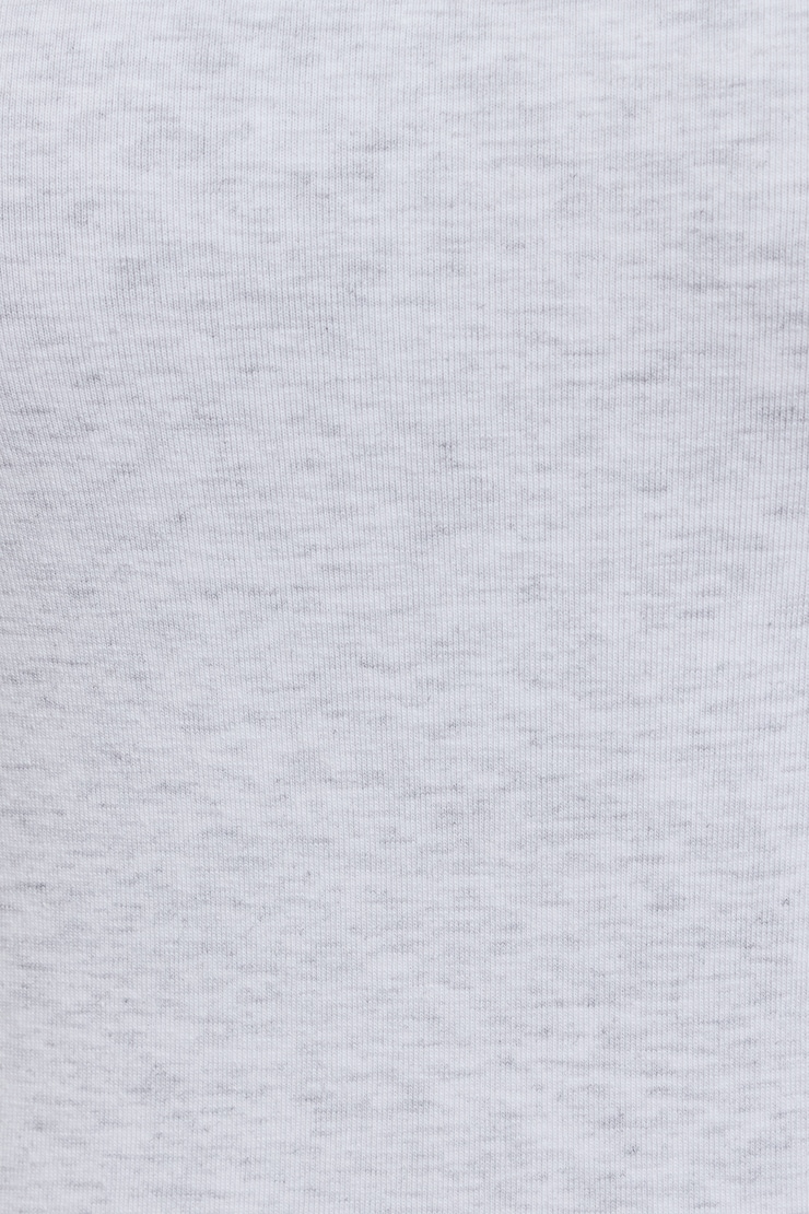 Crew Neck Open Back Short Sleeve Top Gray - Image 4