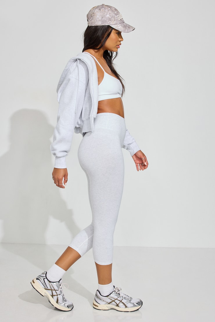 SoftCotton Capri Leggings Gray - Image 2