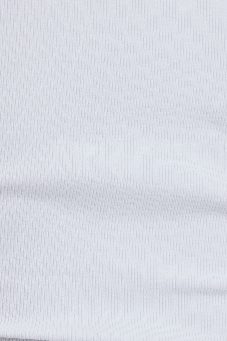 SnatchRib Deep V-Neck T-Shirt White - Image 4